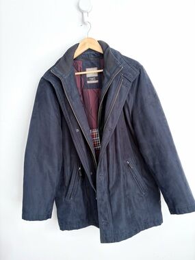 Bugatti Men’s Car Coat - Removable Quilted Liner - Large